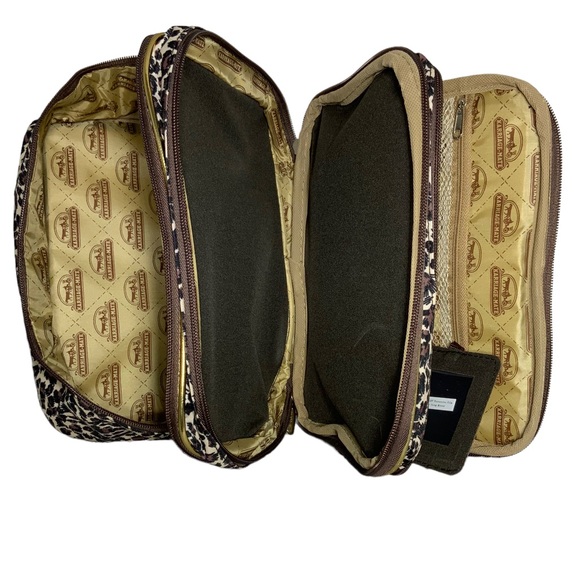 Travel Cosmetic Large Case Animal Print Leopard Packable Jewelry Collapsible NWT - Picture 6 of 15